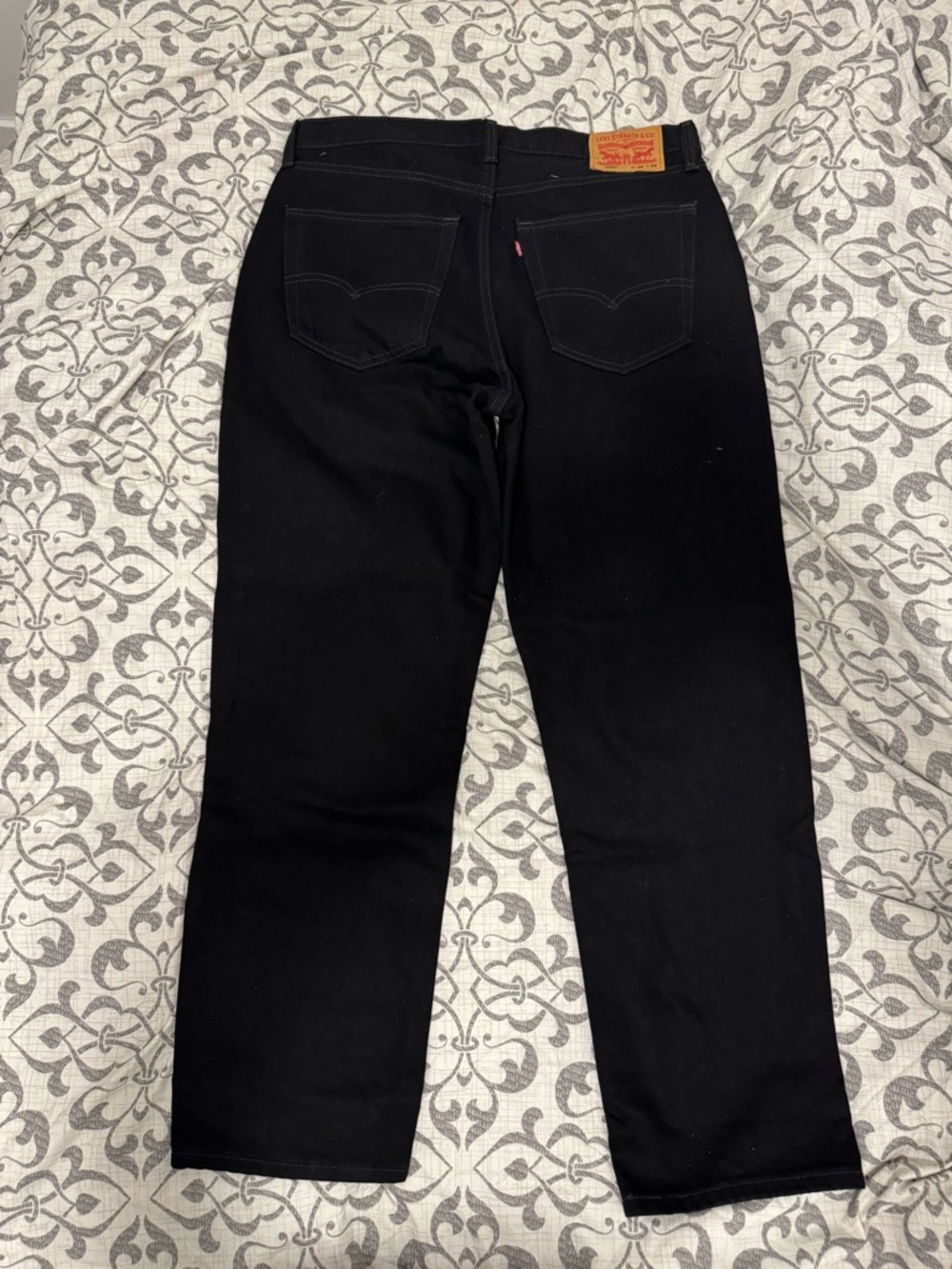 Levi's Black Workwear Jeans with Tan Patch